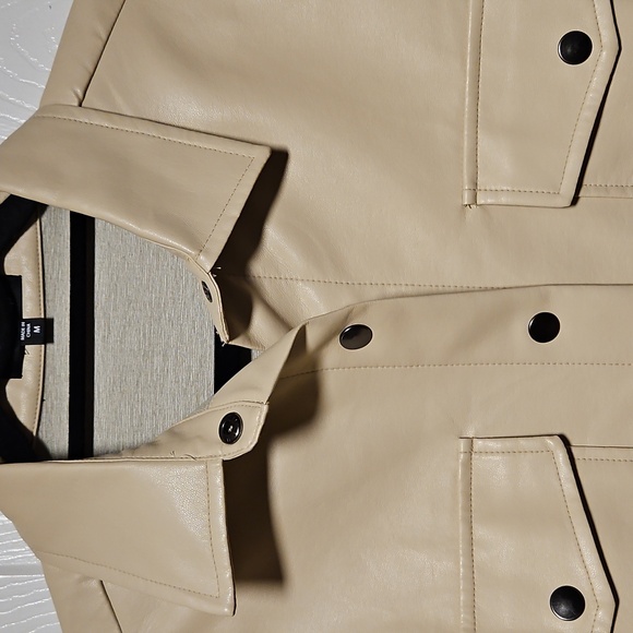 Mittoshop Faux Leather Shacket - Picture 4 of 8